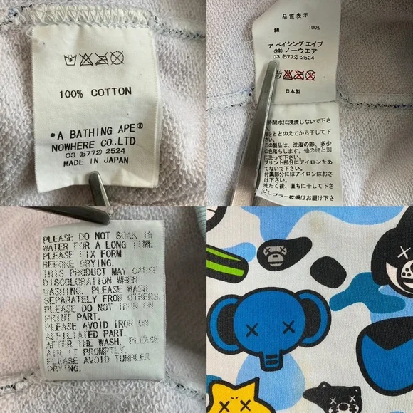 Vintage A Bathing Ape (Bape) Baby Milo x Kaws XL Animal Kingdom Sweater Rare - Picture 8 of 12